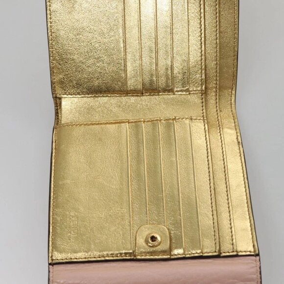 FENDI Peek A Boo Wallet Leather Pink Auth 105912V - Picture 14 of 16